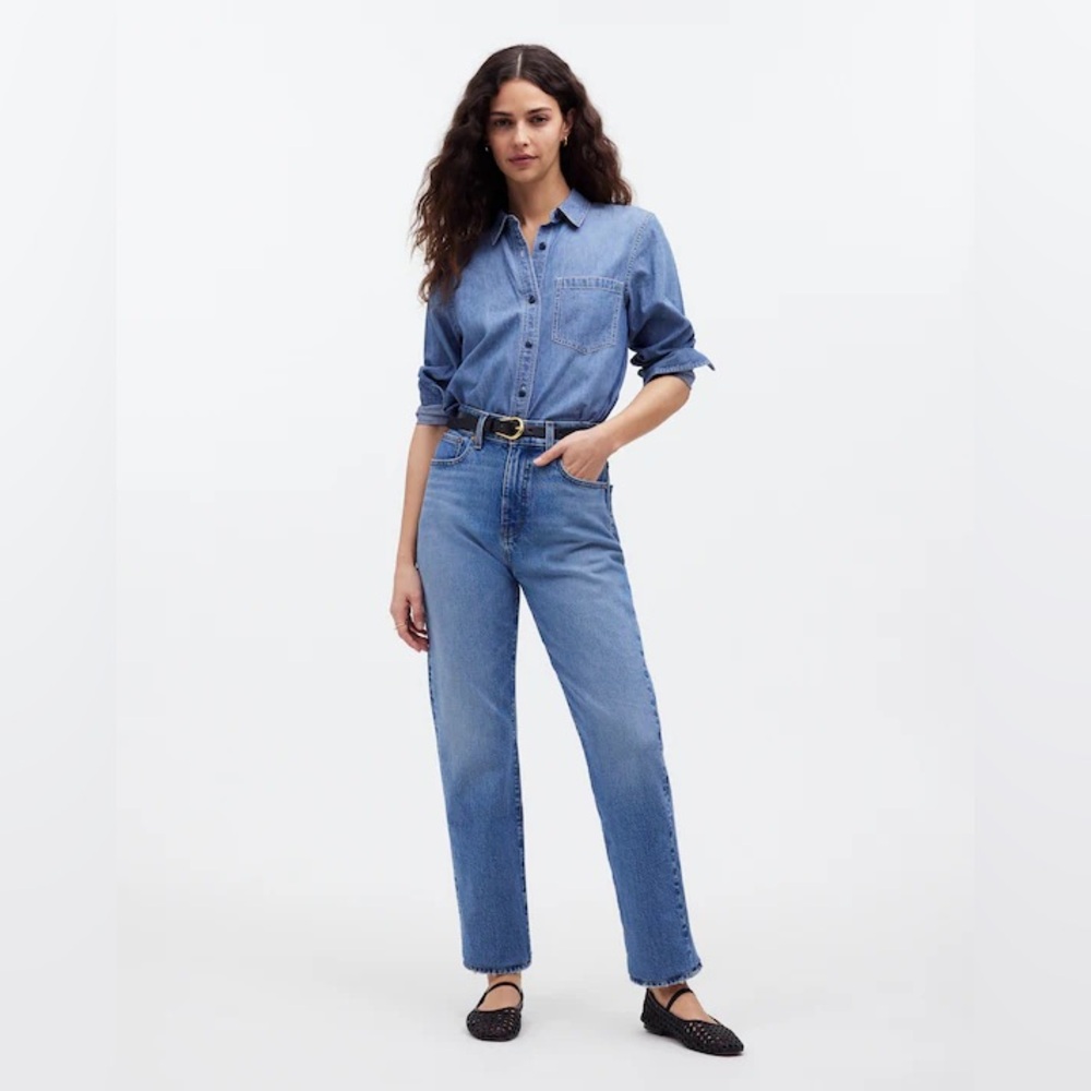 NWT Size 24 Madewell The '90s Straight Crop Jean